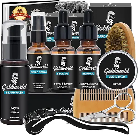 This beard care kit contains 2 packs of beard oil and beard serum.