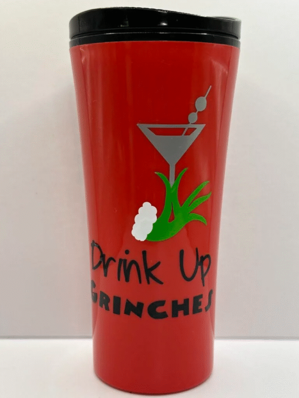 Get ready to add some sass and sparkle to your holiday season with the Drink Up Grinches Tumbler! It’s the perfect #cupofmood to make a bold statement.