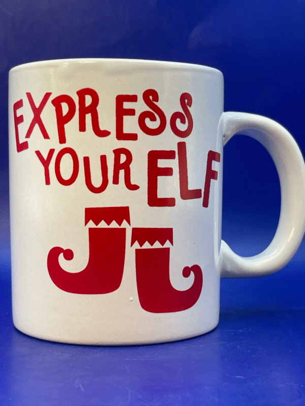 Step into the holiday season with a cup of wit and whimsy courtesy of our Express Your Elf Mug. It’s the perfect #cupofmood and a playful delight.