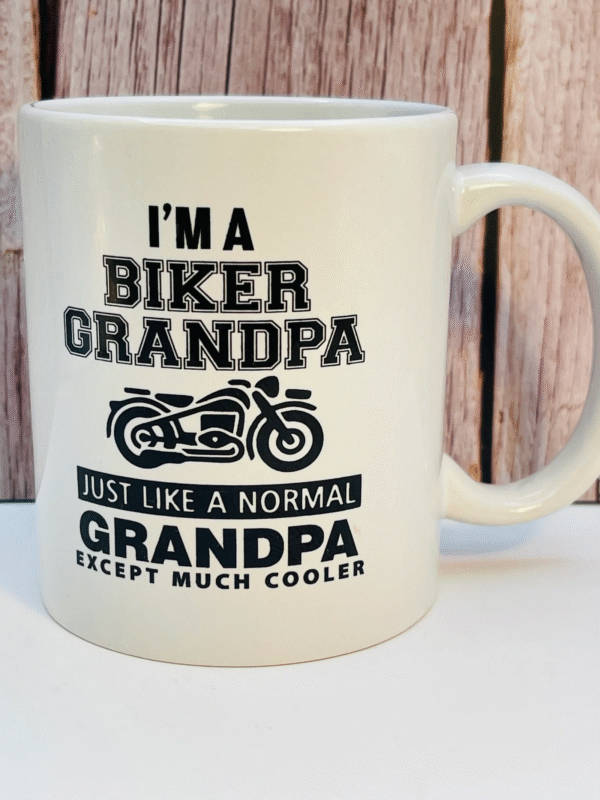 Rev up your mornings with the Biker Grandpa Mug – Cool Grandpa Gift! It’s the perfect #cupofmood to show that not all grandpas are created equal!