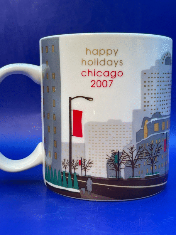 Celebrate the holidays with the 2007 Starbucks Chicago Holiday Mug! It’s the perfect #cupofmood featuring the iconic Michigan Avenue in holiday splendor.