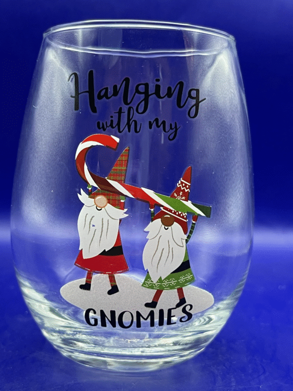 Cheers to gnome camaraderie with the Hanging With My Gnomies Stemless Wine Glass! It’s the perfect #cupofmood to turn sips into a gnome celebration.