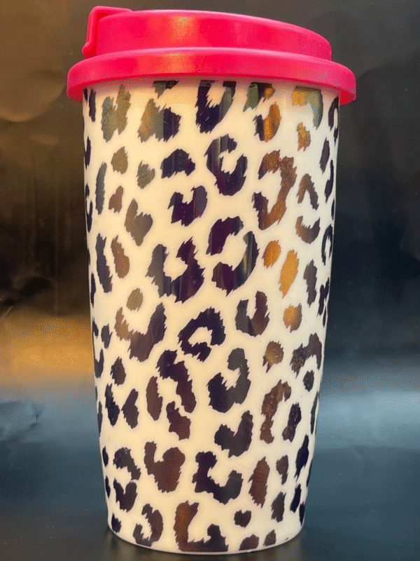 Bring some wild flair to your everyday routine with the Leopard Print Pink Top Tumbler!  It’s the perfect #cupofmood to add glam to coffee or tea breaks.