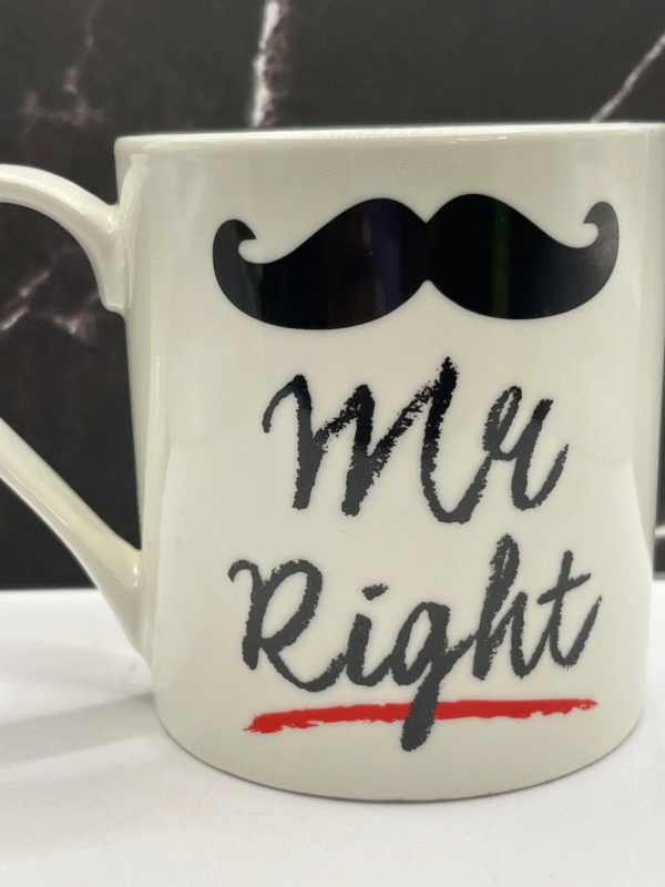 Meet the Mr. Right Red Underline Mug!  It’s the perfect #cupofmood and blend of humor and charm for the man who always knows best—or at least thinks he does!