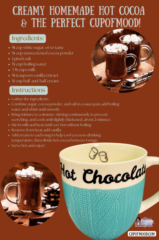 Pfaltzgraff jumbo hot chocolate mug filled with creamy hot cocoa and marshmallows