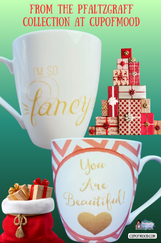 Selection of Pfaltzgraff mugs and drinkware from the CupofMood Pfaltzgraff collection