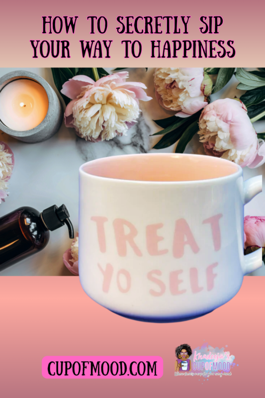 This Treat Yo Self Surprise Mug by 10 Strawberry Street is a 12-ounce white ceramic mug. Peek inside to discover a delightful pink frosted vanilla cupcake nestled at the bottom.