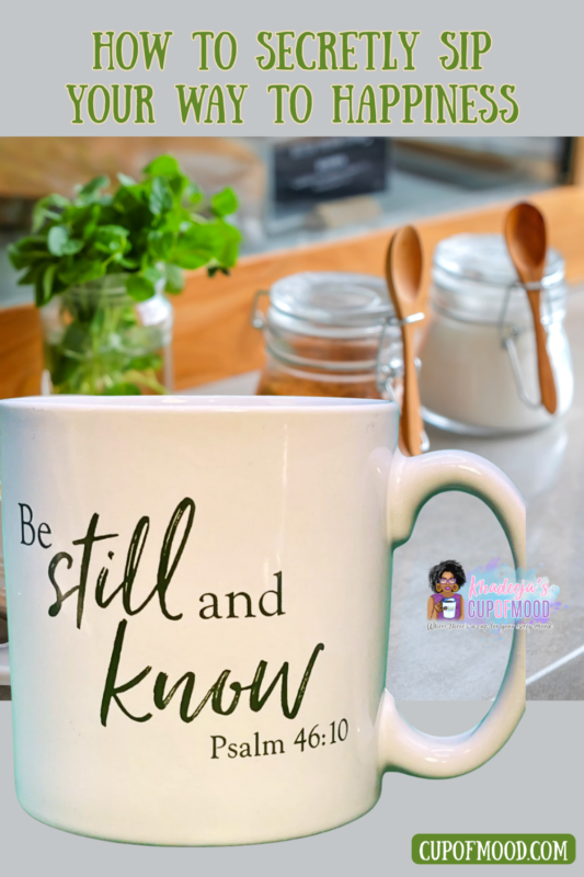 Burton and Burton Be Still and Know white ceramic mug with Psalm 46:10 on both sides.