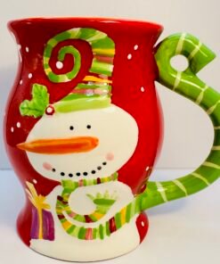 Pier 1 Jolly Holiday Snowman Mug front view