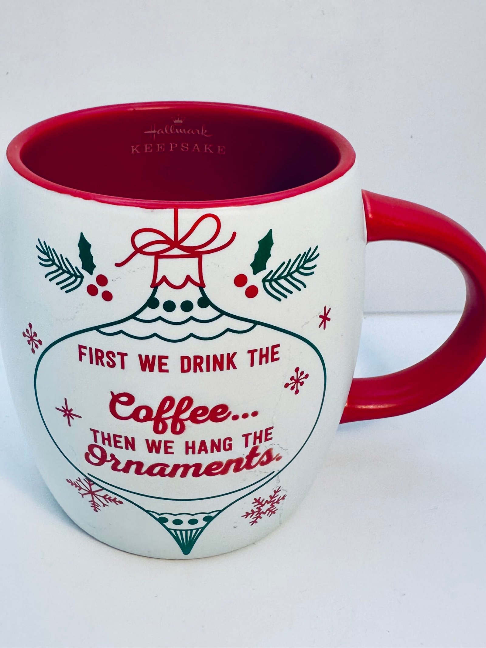 White ceramic ornament coffee cup