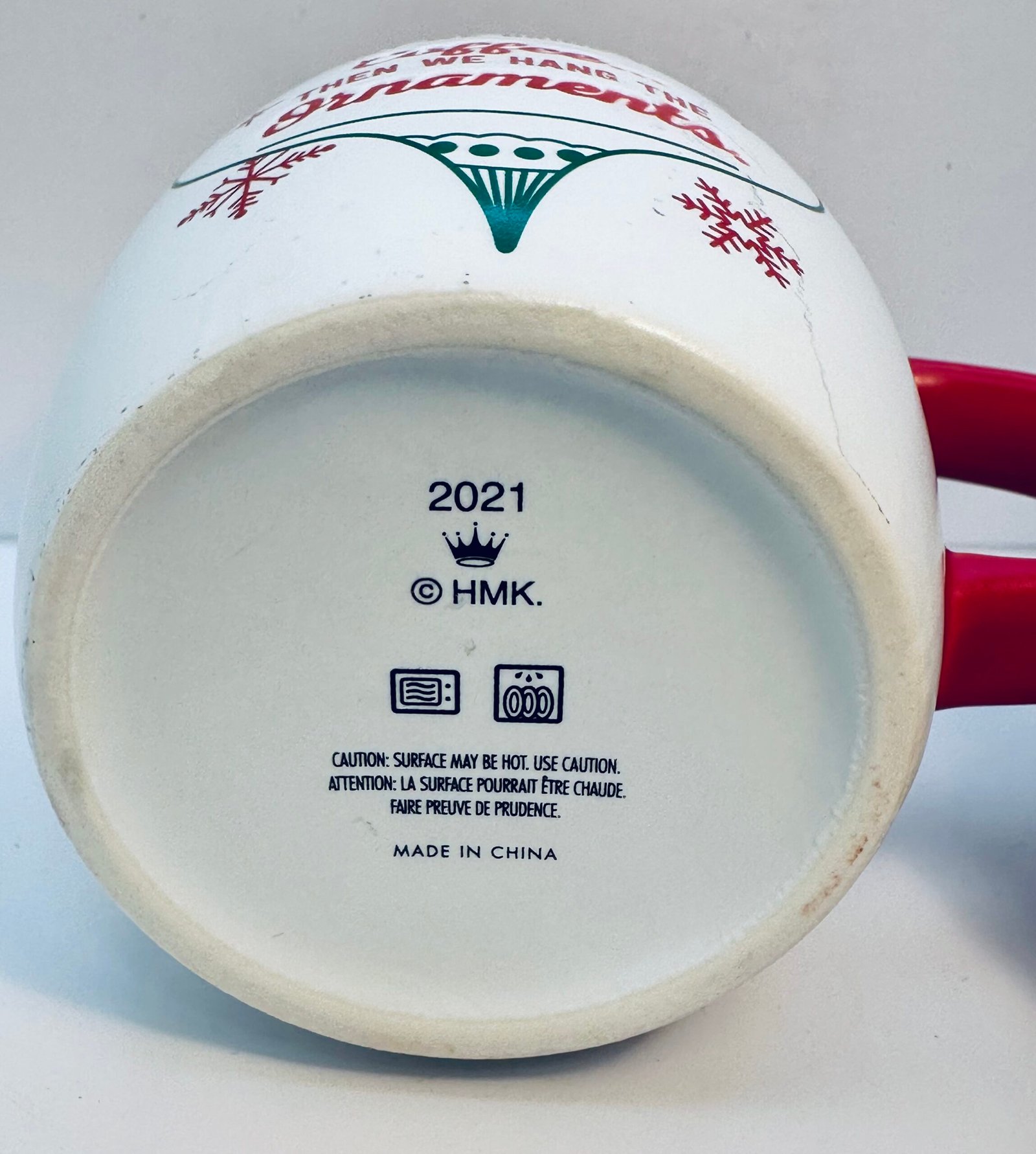 White ceramic ornament coffee cup