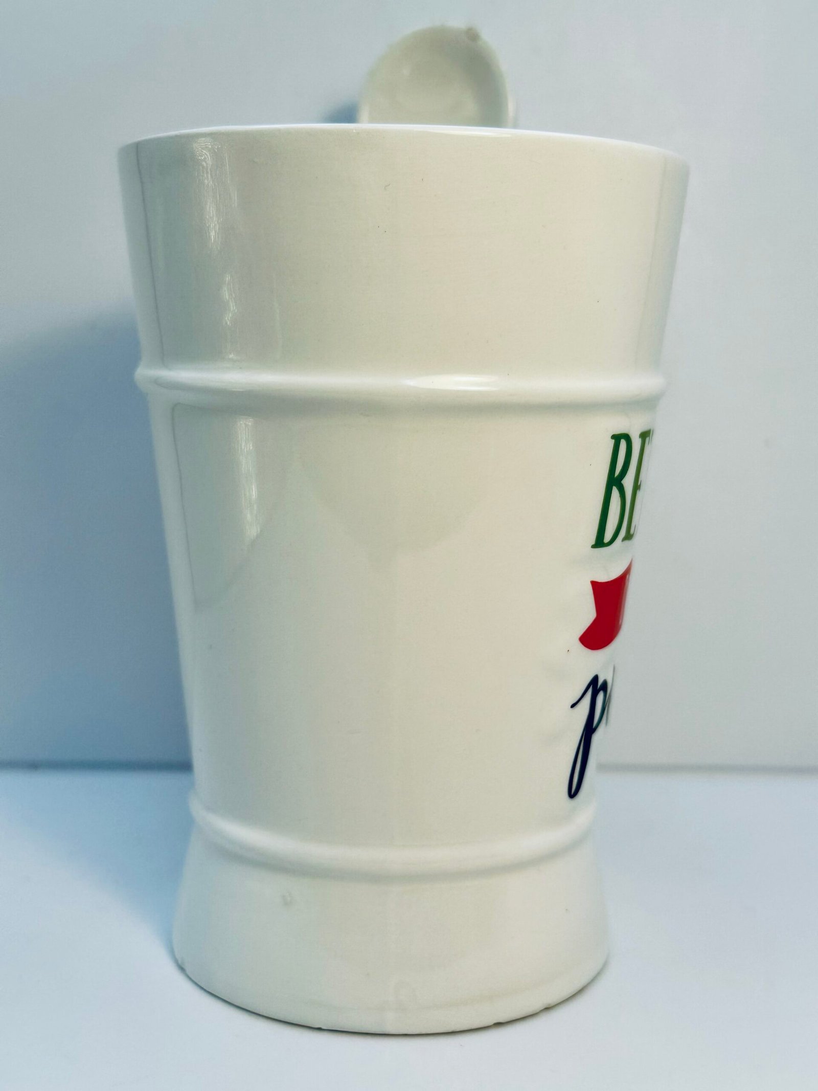 Festive earthenware mug and spoon set