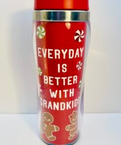 Insulated Christmas travel mug for grandparents
