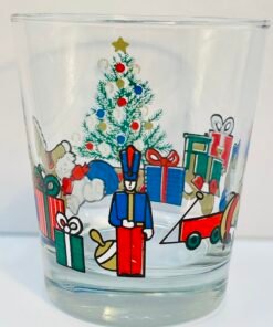 Vintage Anchor Hocking Christmas tumbler 1988