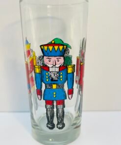Holiday toy soldier old fashioned glass