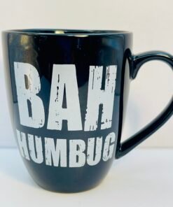 Bah Humbug Black Ceramic Coffee Mug