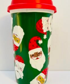 Festive 13 oz stoneware travel mug