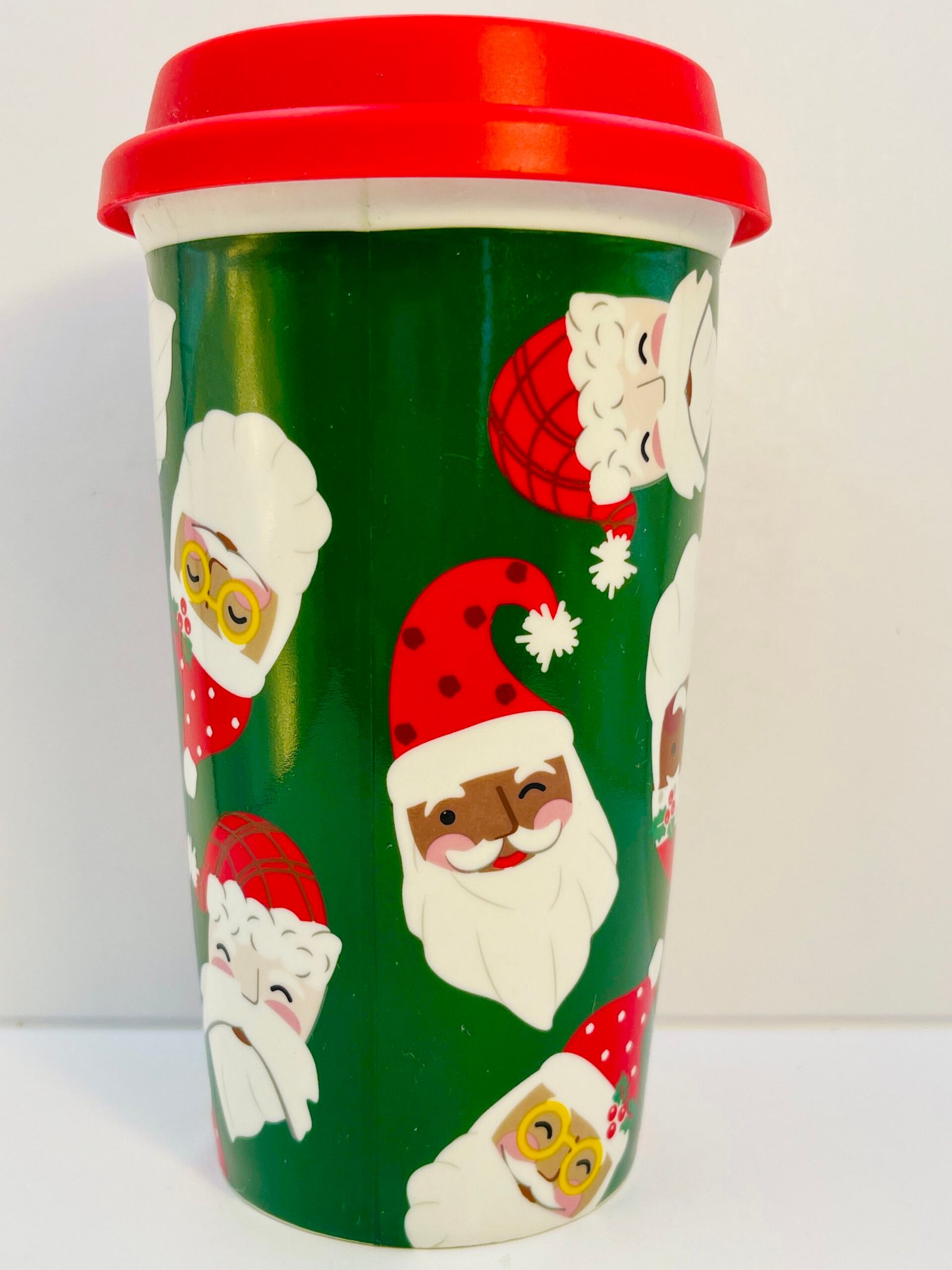 Festive 13 oz stoneware travel mug