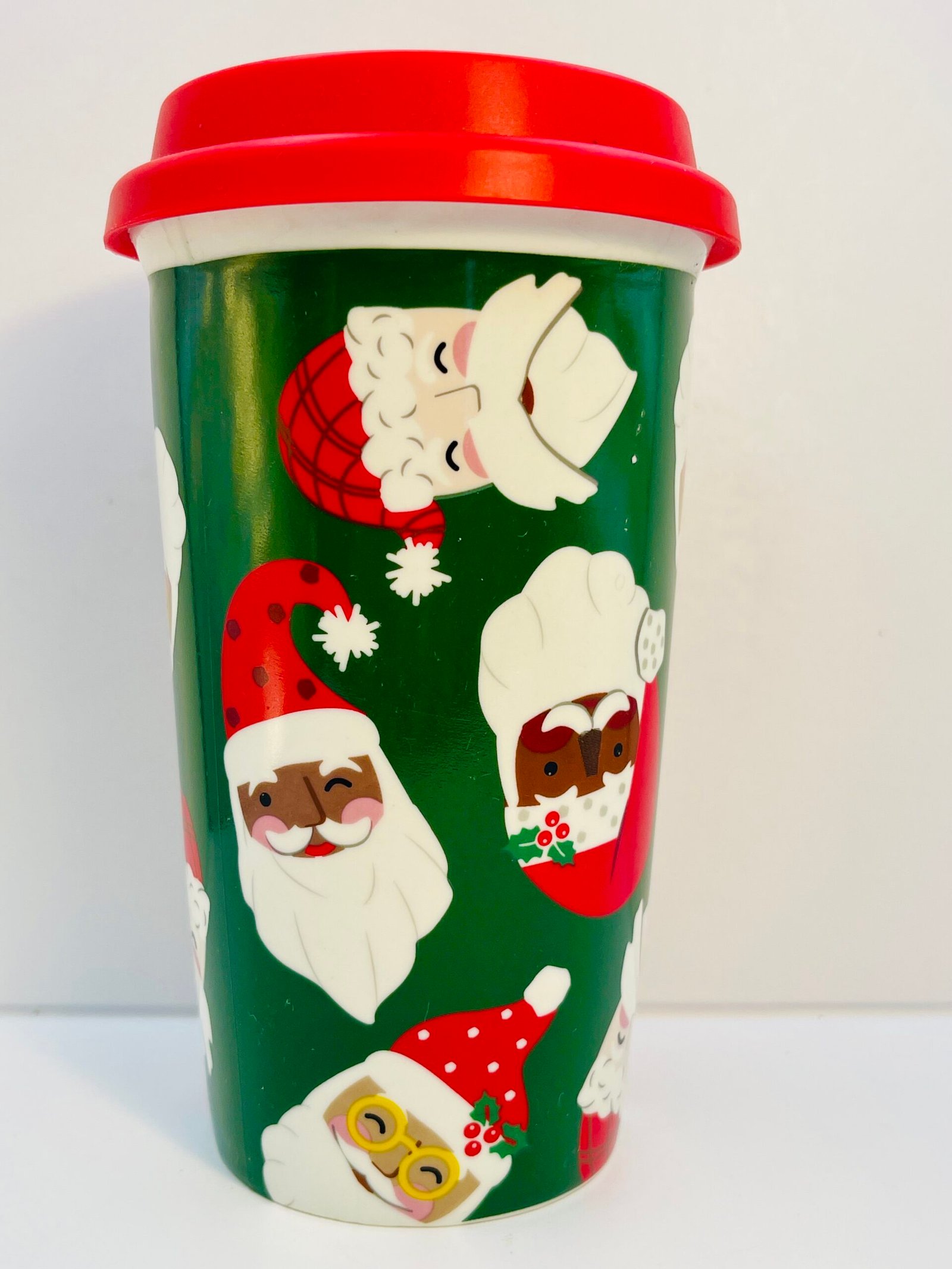 Martha Stewart Christmas Travel Mug front view