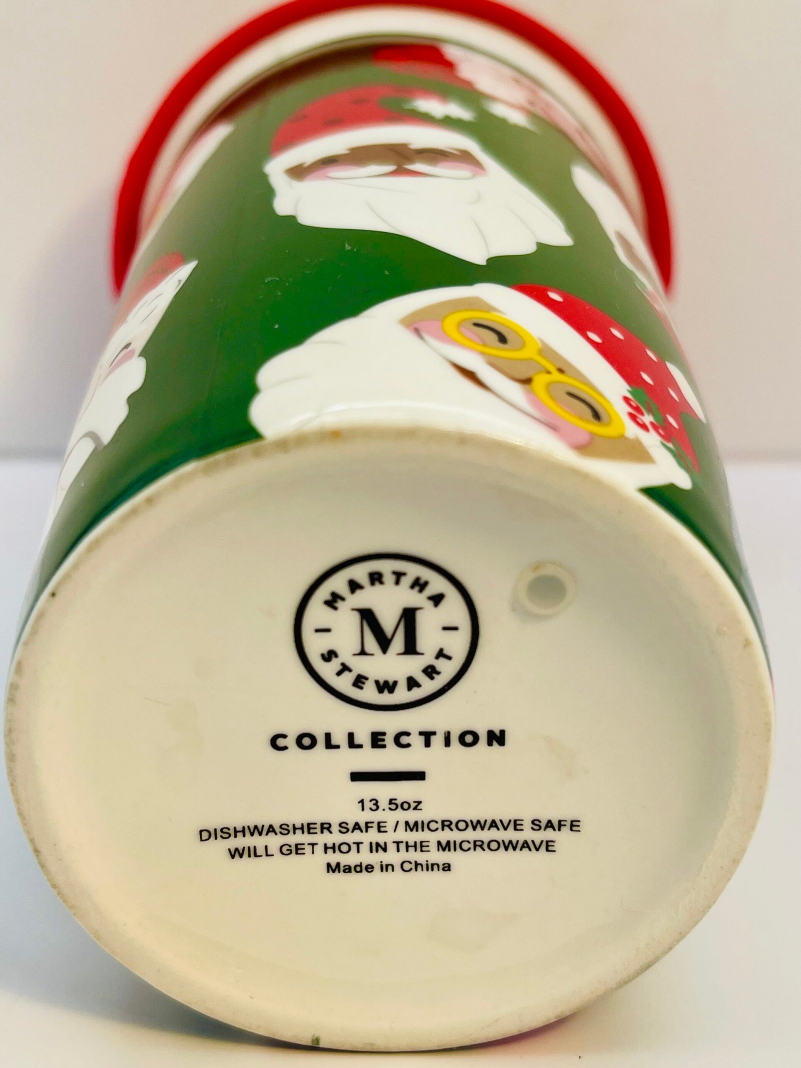 Festive 13 oz stoneware travel mug