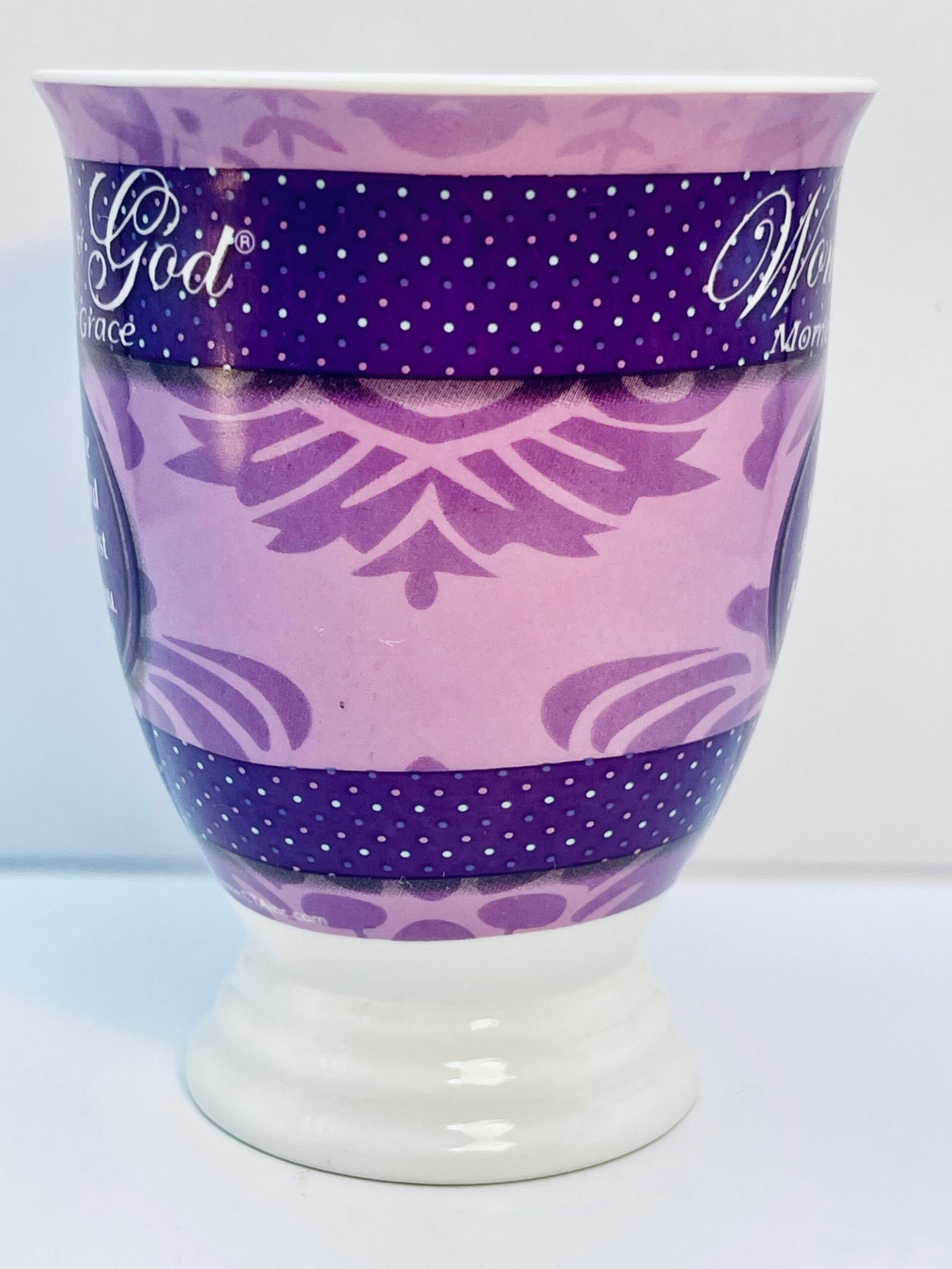 woman of god mug middle view opposite handle