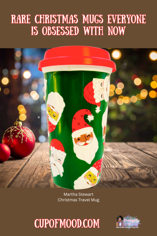 The Martha Stewart Christmas Travel Mug combines festive design with practical functionality.