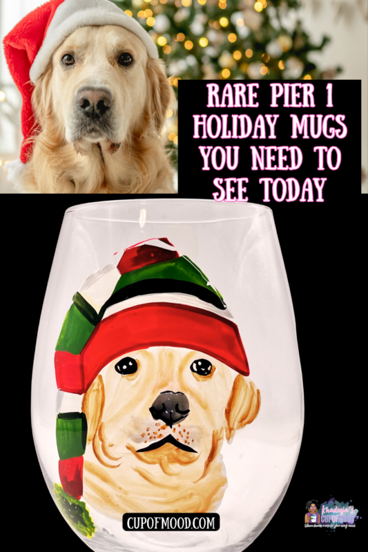 Unleash the holiday cheer with my Christmas Dog Wine Glass by Pier 1. It’s the perfect #cupofmood and a festive masterpiece for dog lovers.