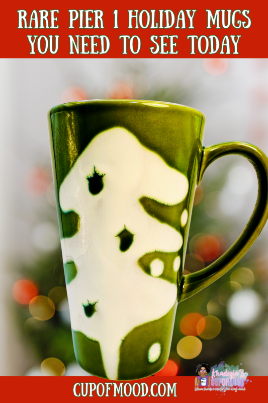 The Pier 1 Green Christmas Tree Latte Mug is the perfect #cupofmood ready to deliver instant holiday cheer the moment you take it out of the box.
