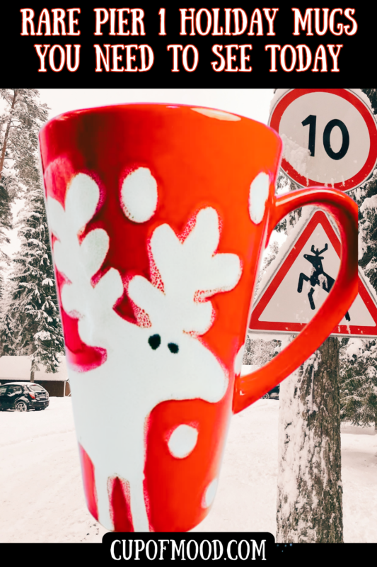 The Pier 1 Red Reindeer Christmas Latte Mug is the perfect #cupofmood and holiday happiness poured into ceramic.