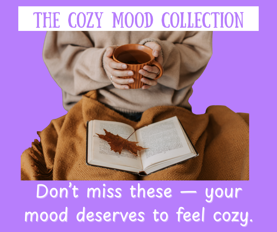 hands holding mug wrapped in blanket cozy mood