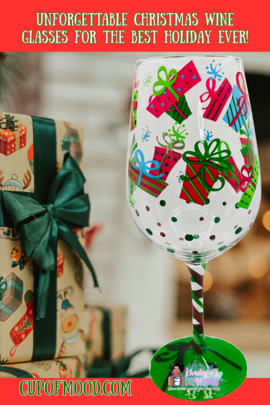 Wrap up your holiday celebrations in style with the Christmas Gifts Wine Glass! It’s the perfect #cupofmood and perfect companion for holiday gatherings.