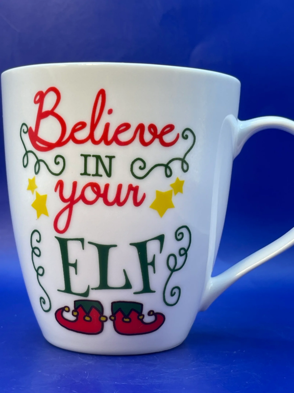 Unleash the magic of the season with this Believe In Your Elf Mug by Pfaltzgraff. It’s the perfect #cupofmood and a whimsical masterpiece.
