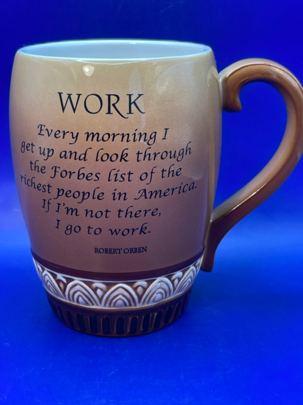 
Elevate your workday with a touch of humor and a cup of ambition, courtesy of our Forbes List Work Mug. 