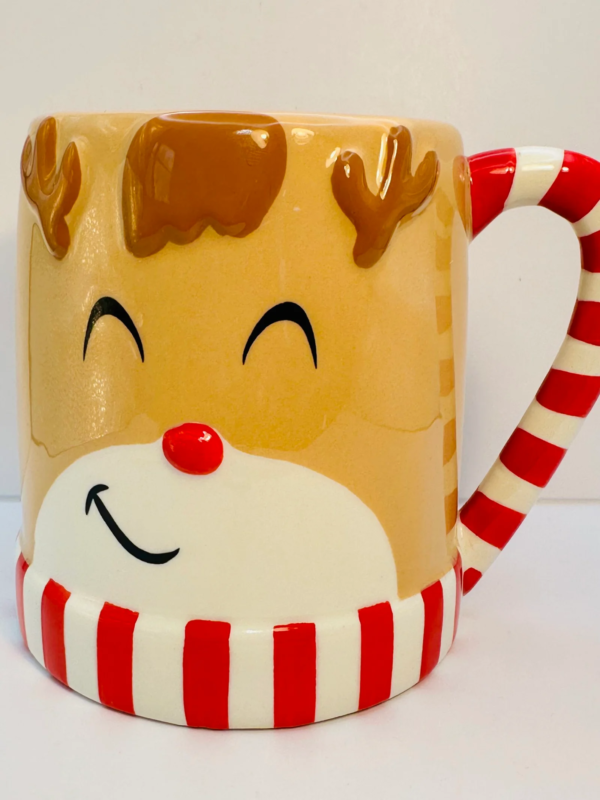 The Candy Cane Reindeer Christmas Mug is the perfect #cupofmood to get ready to sip in full holiday spirit.