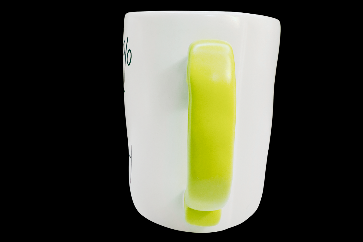 Rae Dunn 100% That Witch Mug side handle view