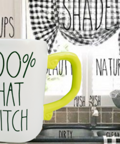 Rae Dunn 100% That Witch Mug Halloween kitchen scene