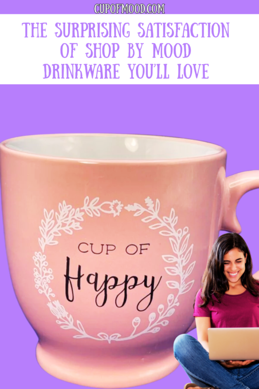 Cup of Happy mug representing happy mood drinkware at CupofMood