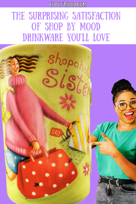Funny mood mug with shopping theme from CupofMood’s curated drinkware collection