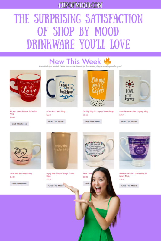 New This Week section featuring one-of-a-kind mugs and drinkware at CupofMood