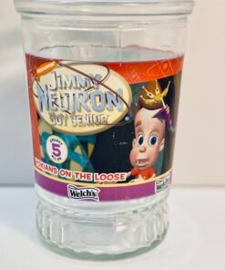 Jimmy Neutron jelly jar glass Yokians on the Loose front view