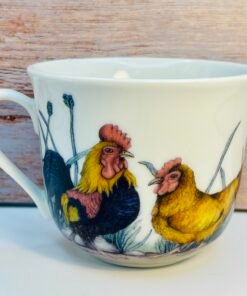 Kent Pottery Rooster Hen Mug back view