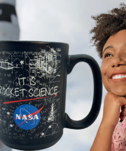 NASA It Is Rocket Science Mug rocket launch background