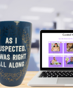 As I Suspected Latte Mug on office desk workspace