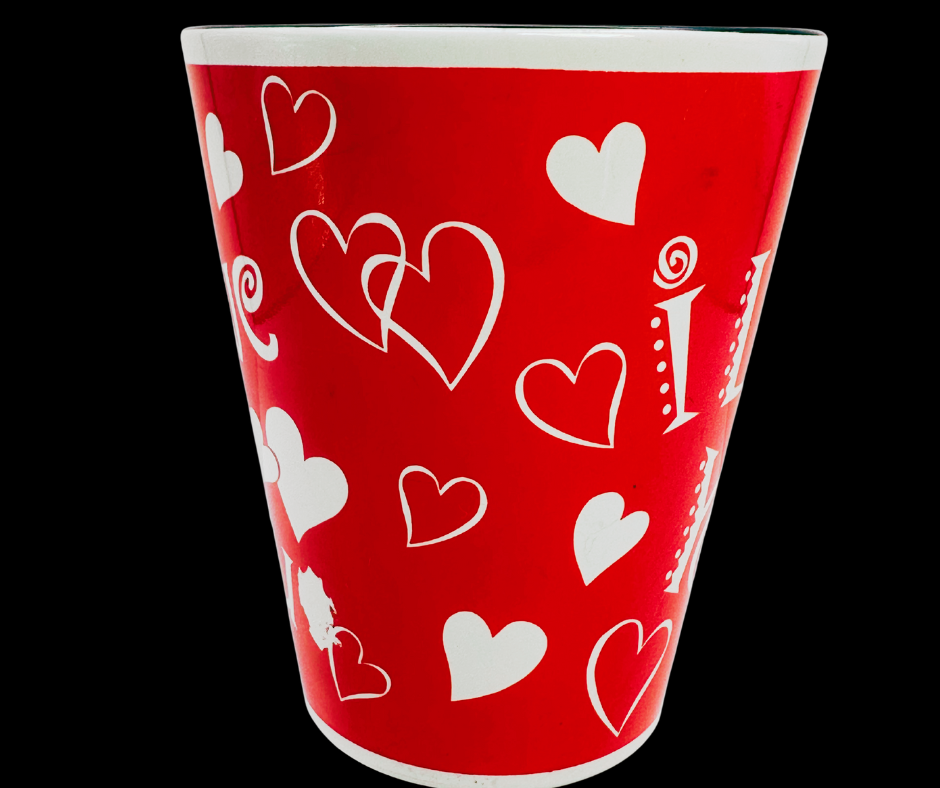 I Love You Heart Valentine Mug handle side view
