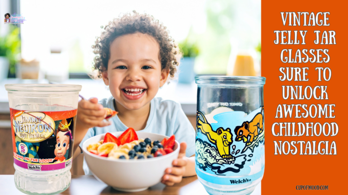 vintage jelly jar glasses for nostalgic breakfast