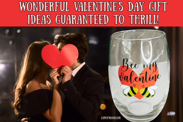 Bee My Valentine stemless wine glass for Valentine’s Day