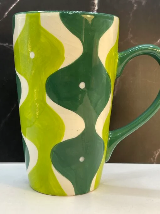 Introducing the Green Swirls Latte Mug. It’s the perfect #cupofmood to start morning with a swirl of charm and a whimsical sip of style!