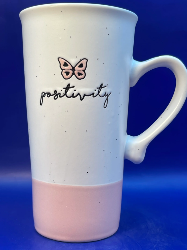 This Positivity Butterfly Latte Mug by Sheffield Home is the perfect #cupofmood for a healthy dose of morning inspiration and encouragement.