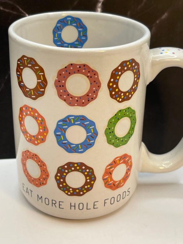 The Eat Hole Foods Donut Mug is the perfect #cupofmood that’s both deliciously fun and a reminder of your favorite indulgence.