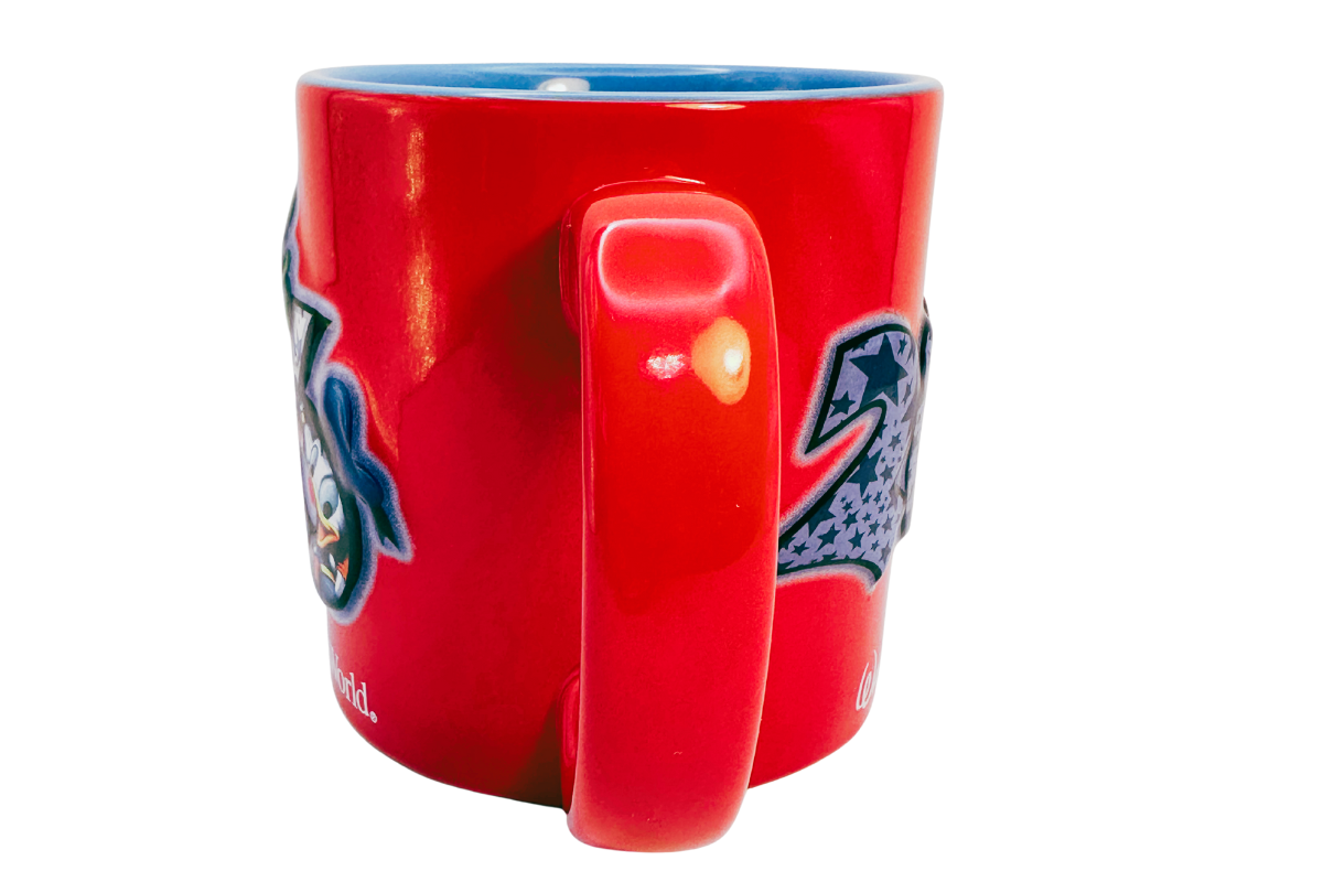 Side handle view of Walt Disney World 2006 3D embossed mug
